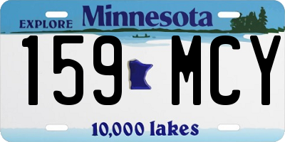 MN license plate 159MCY