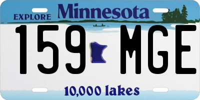 MN license plate 159MGE