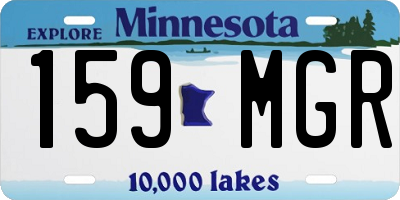 MN license plate 159MGR