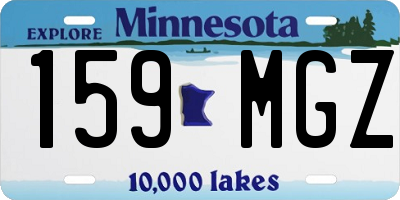MN license plate 159MGZ