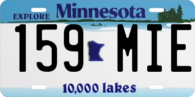 MN license plate 159MIE