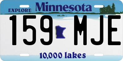 MN license plate 159MJE