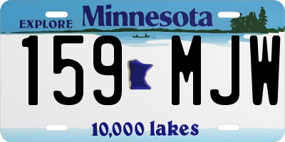 MN license plate 159MJW