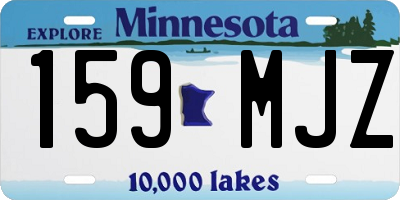 MN license plate 159MJZ