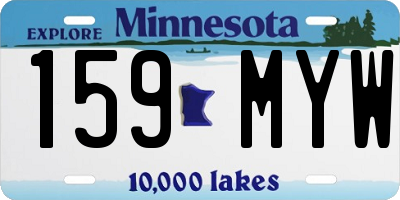 MN license plate 159MYW