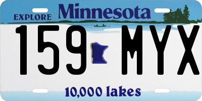 MN license plate 159MYX