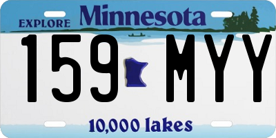 MN license plate 159MYY