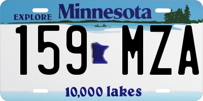 MN license plate 159MZA