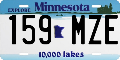MN license plate 159MZE