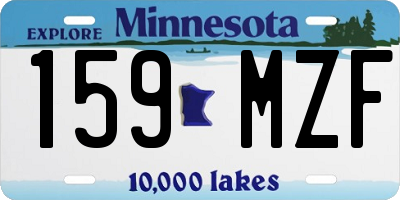 MN license plate 159MZF