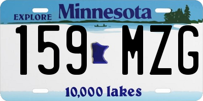 MN license plate 159MZG