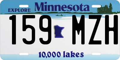 MN license plate 159MZH
