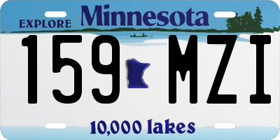 MN license plate 159MZI