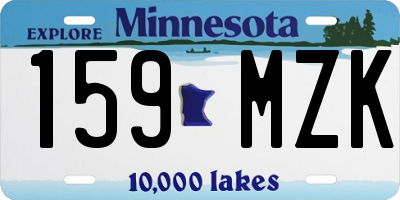 MN license plate 159MZK