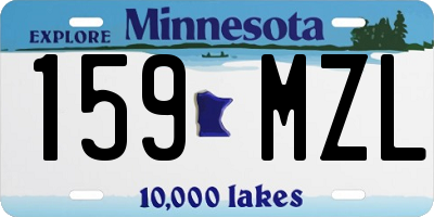 MN license plate 159MZL