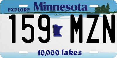 MN license plate 159MZN