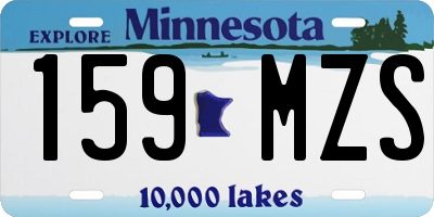 MN license plate 159MZS