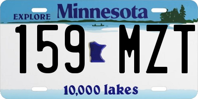 MN license plate 159MZT