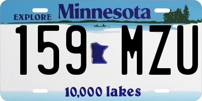 MN license plate 159MZU