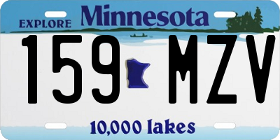 MN license plate 159MZV