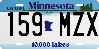 MN license plate 159MZX