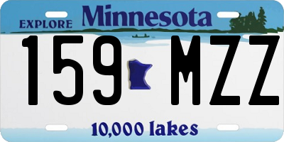 MN license plate 159MZZ