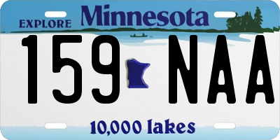MN license plate 159NAA
