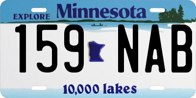 MN license plate 159NAB