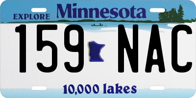 MN license plate 159NAC