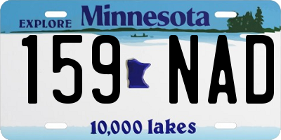 MN license plate 159NAD