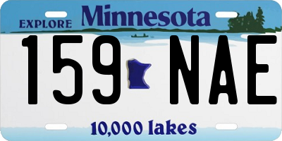 MN license plate 159NAE