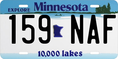 MN license plate 159NAF