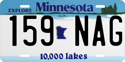 MN license plate 159NAG