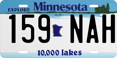 MN license plate 159NAH