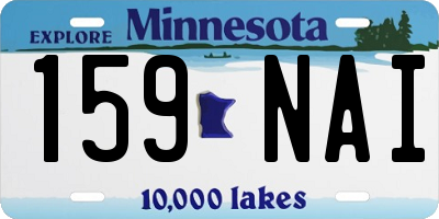 MN license plate 159NAI