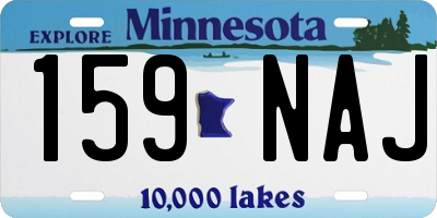 MN license plate 159NAJ