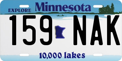 MN license plate 159NAK