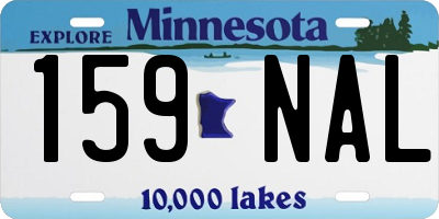 MN license plate 159NAL