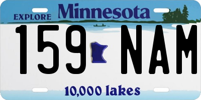 MN license plate 159NAM