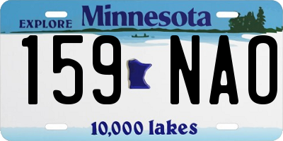 MN license plate 159NAO