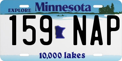 MN license plate 159NAP