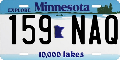 MN license plate 159NAQ