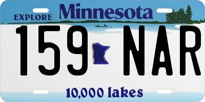 MN license plate 159NAR