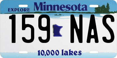 MN license plate 159NAS