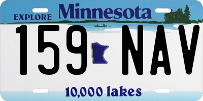 MN license plate 159NAV