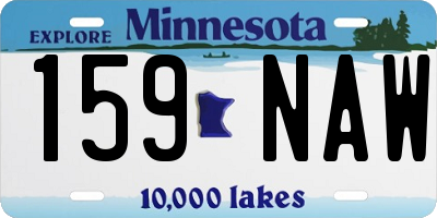 MN license plate 159NAW