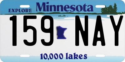MN license plate 159NAY