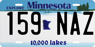 MN license plate 159NAZ
