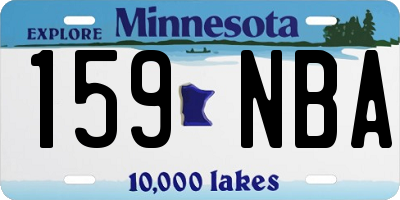 MN license plate 159NBA