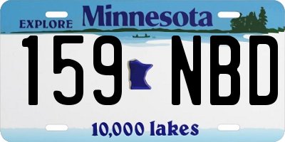MN license plate 159NBD